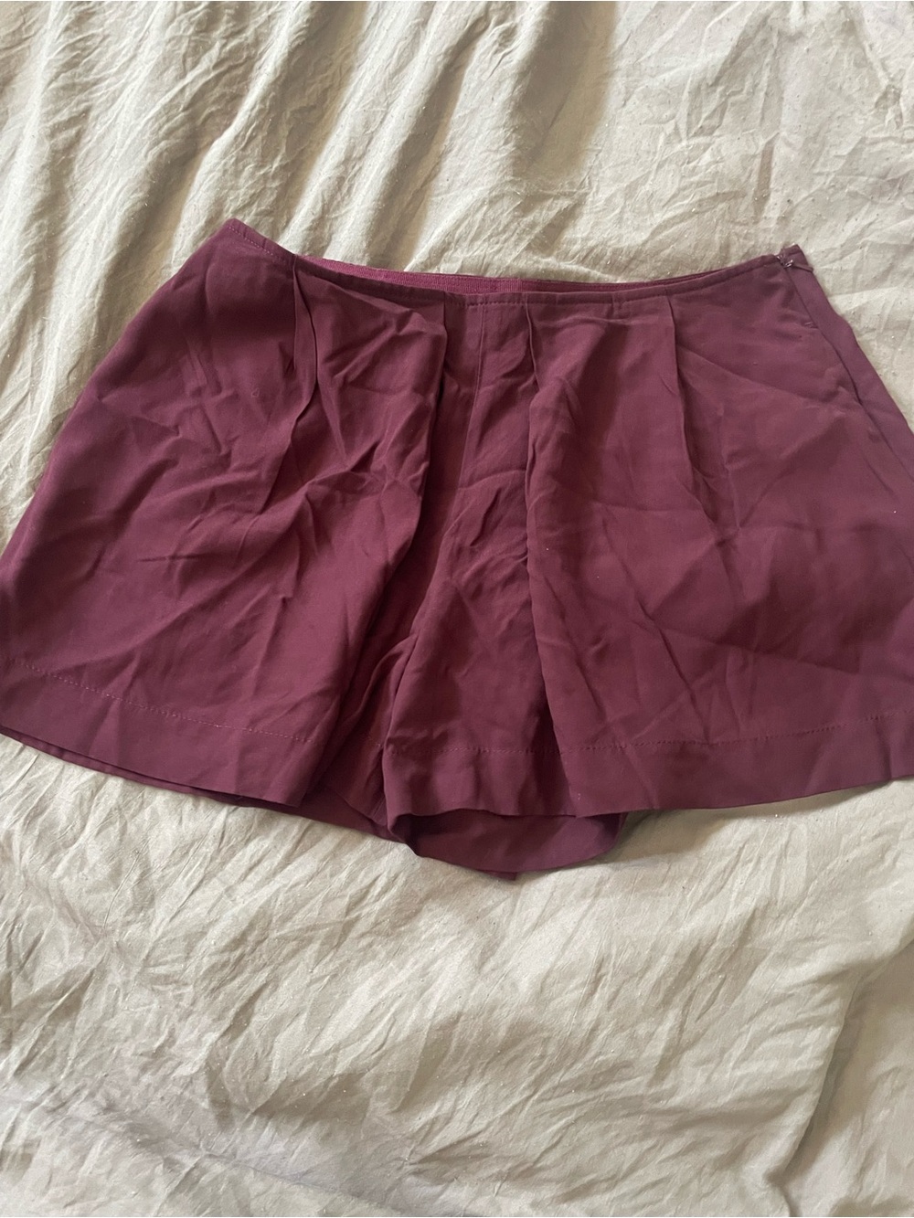 Madewell Plum Pleated Skort Shorts